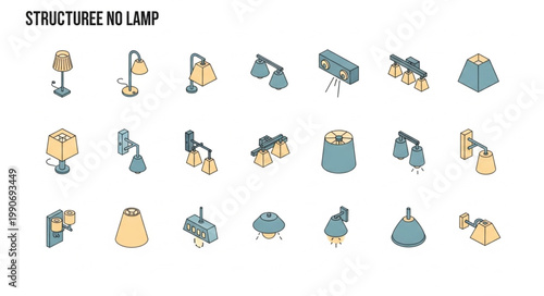 Collection of Various Light Fixtures and Lamps.
