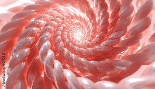 Abstract red spiral background with sweet decorative spiral pattern and soft colorful texture