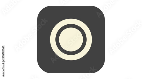 Modern UI camera icon with balanced proportions and a contemporary aesthetic