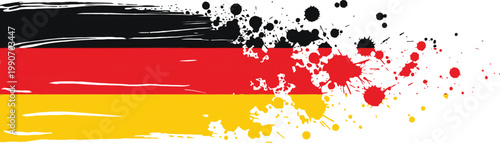 Germany flag with paint splatters