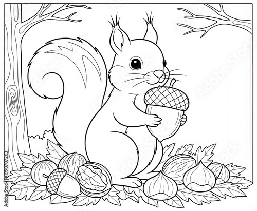 Cute squirrel png Fluffy rodent cutout Woodland animal png Small creature cutout Forest critter png Wild mammal cutout Nature subject png Autumn wildlife isolated transparent background image