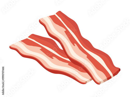Принти на полотні Fried bacon strips