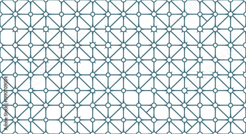 Abstract geometric pattern of interconnected circles and lines