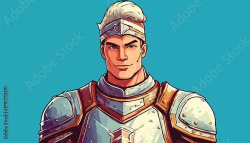Illustration of a Noble Knight in Shining Armor.