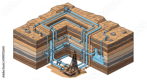 Cross-Section of Underground Water Reservoir System.