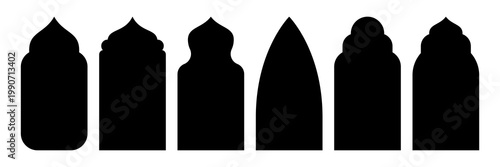 Shape islamic door. Islamic arch doorway. Elegant vector design inspired by arabic culture, ideal for Ramadan graphics, labels, frames and decorative templates.