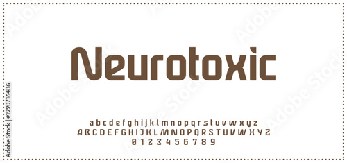 Digital modern alphabet font. Creative abstract urban, futuristic, fashion, sport, minimal technology typography.  Simple vector illustration with number