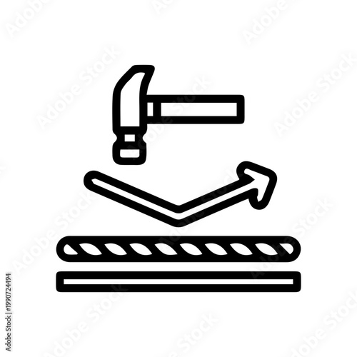 Impact and rebound icon