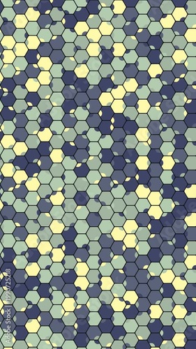Clean Modern Circles Hex Mesh Geometric Abstract Motion Loop
