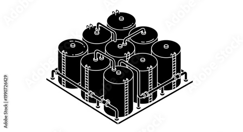 Electronic Component Illustration of Capacitors and Circuit Board.