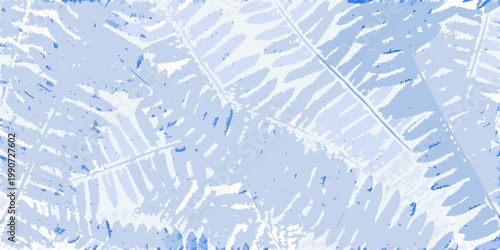 Abstract aerial view of snowy fields resembling fern fronds