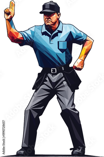 Geometric baseball umpire signaling