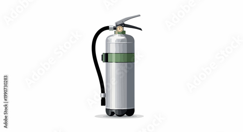 Fire extinguisher ready for emergency use in various settings