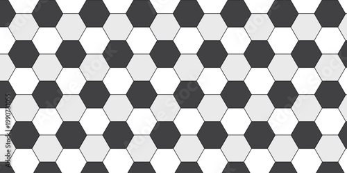 Football seamless pattern. Ball texture background. Flat style. Repeating ball pattern. Soccer ball pattern. Vector illustration.