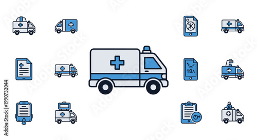 Emergency services vehicle transports patients quickly across the city streets daily