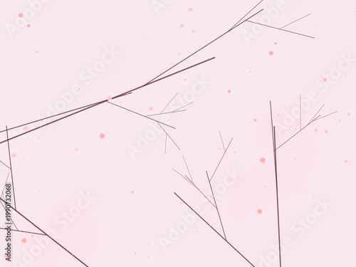 Sakura Cherry Flower Petal Pattern Background