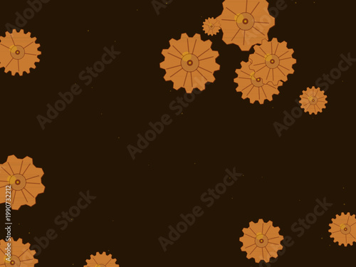 Victorian Steampunk Cog Gear Pattern Design