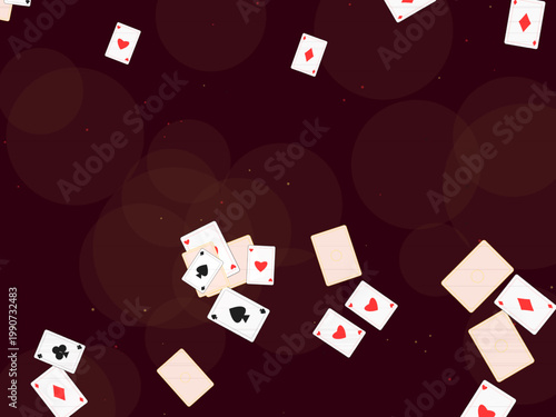 Vegas Playing Cards Casino Pattern Design