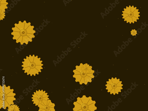 Industrial Steampunk Gears Clockwork Pattern Design