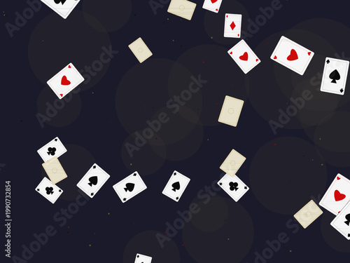 Vegas Playing Cards Casino Pattern Design