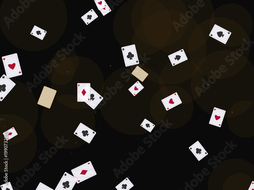 Poker Playing Cards Suits Pattern Background