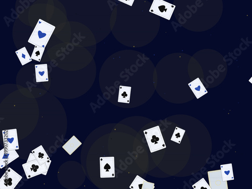 Classic Playing Cards Poker Pattern Design Backdrop