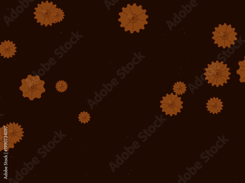 Brass Gear Cog Steampunk Pattern Background