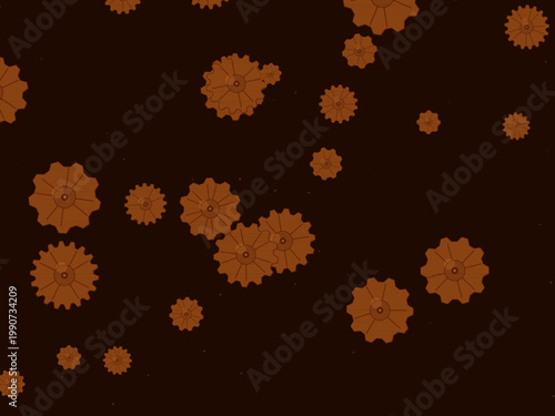 Mechanical Gear Steampunk Pattern Vintage Background