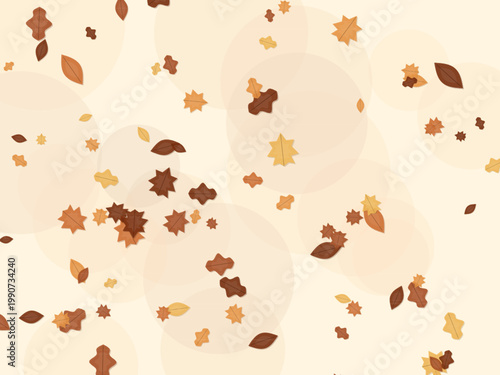 Cozy Fall Autumn Leaves Seasonal Pattern Design Backdrop