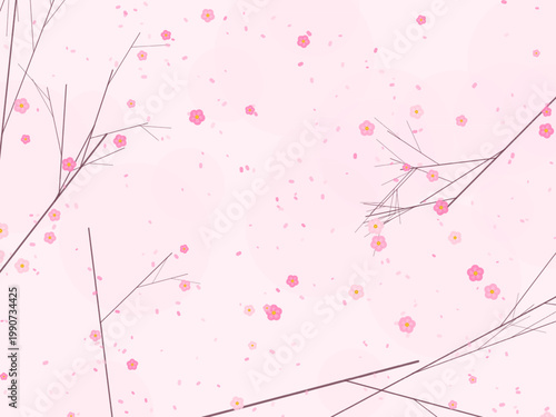 Cherry Blossom Sakura Flower Pattern Spring Background