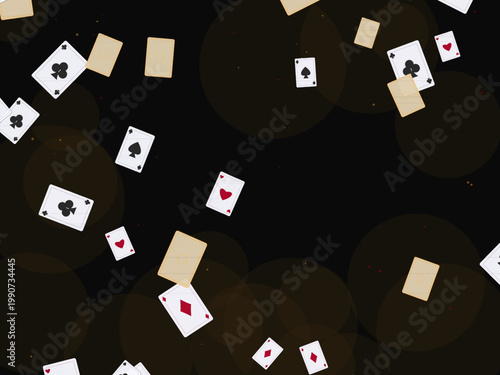 Vegas Playing Cards Casino Pattern Design