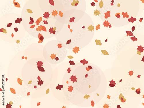Maple Oak Autumn Leaves Pattern Fall Background