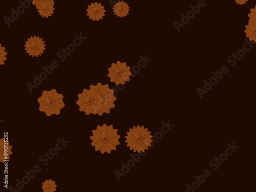Steampunk Gears Mechanical Pattern Industrial Background