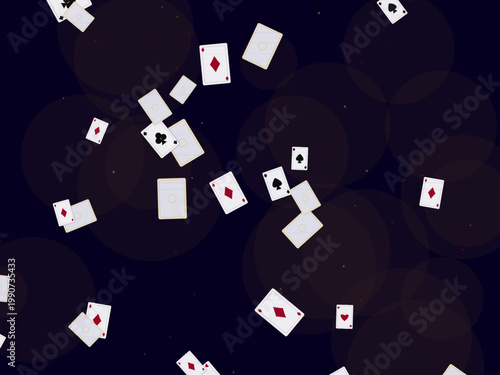Classic Playing Cards Poker Pattern Design Backdrop