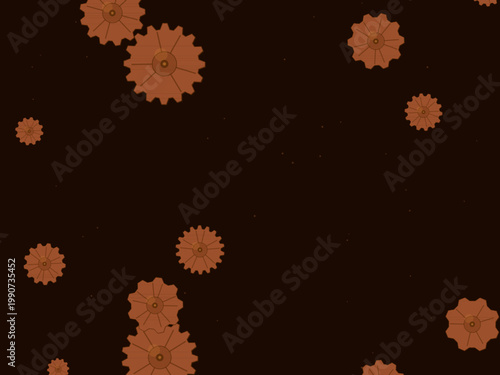 Mechanical Gear Steampunk Pattern Vintage Background