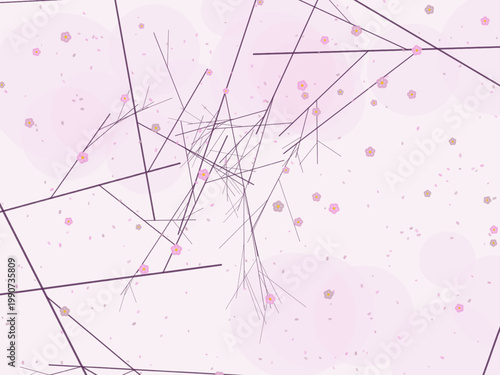 Cherry Blossom Sakura Pink Flower Pattern Design Backdrop