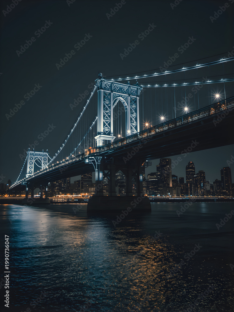 Naklejka premium Urban Bridge Night View