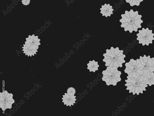 Mechanical Gear Steampunk Pattern Vintage Background