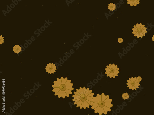 Vintage Industrial Steampunk Gear Pattern Design Backdrop
