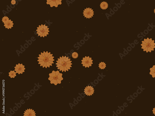 Steampunk Gears Mechanical Pattern Industrial Background