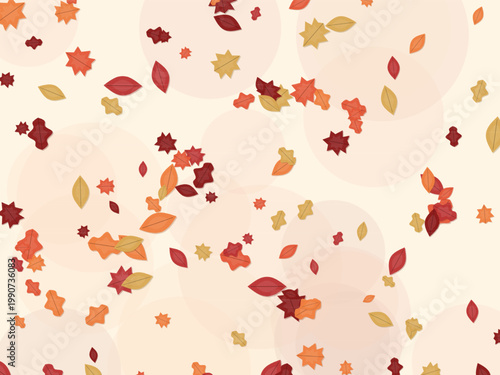 Cozy Fall Autumn Leaves Seasonal Pattern Design Backdrop