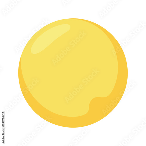 Bright yellow circle against a white backdrop in simple illustration style