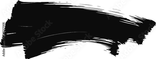 Illustration of Black brush stroke on white background