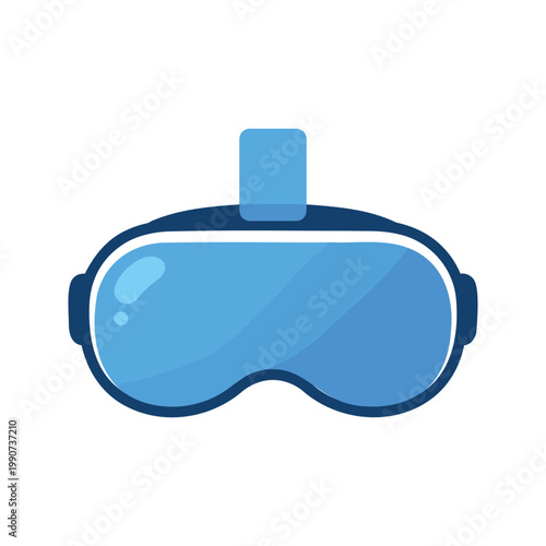 Illustration of vr goggles for simulation of alternate worlds and gaming experiences
