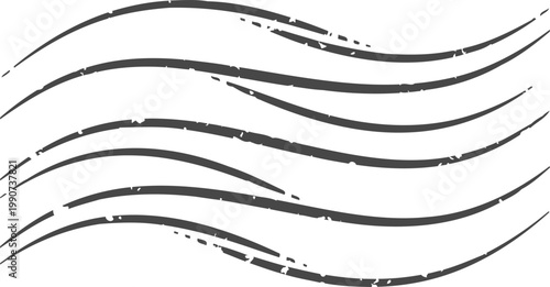 Illustration of Black wavy lines abstract design element