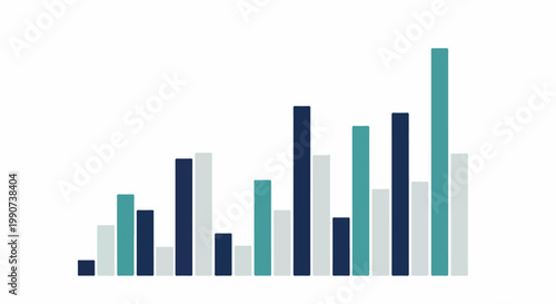 Comparison of three different data sets represented by bar chart visualization