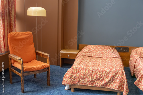 Photography A room in the Kosmos Hotel, built for the Olympic Games-80 in Moscow