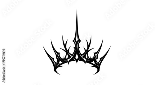 black crown headpiece isolated on white background
