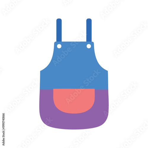 Apron is a garment worn over other clothes to protect them, often utilized in cooking or cleaning, featuring a pocket on the front.