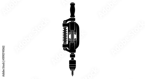 Black vintage microphone icon isolated on white background for broadcasting and communication